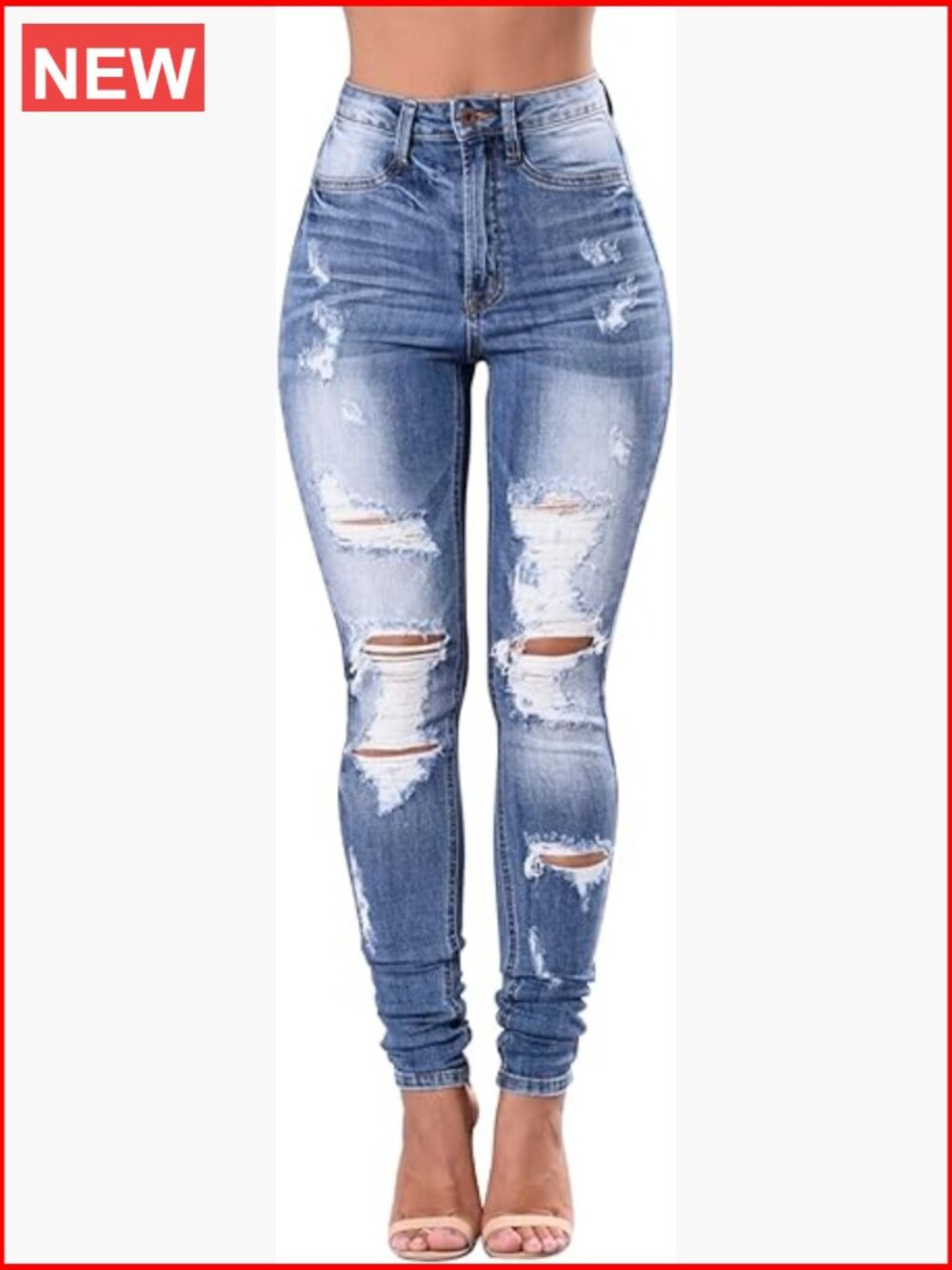 High Rise Skinny Stretch Butt Lifting Jeans Denim Pants